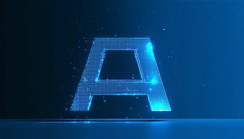 Minimalist AI verification illustration with blue accent Minimalist AI verification illustration with blue accent