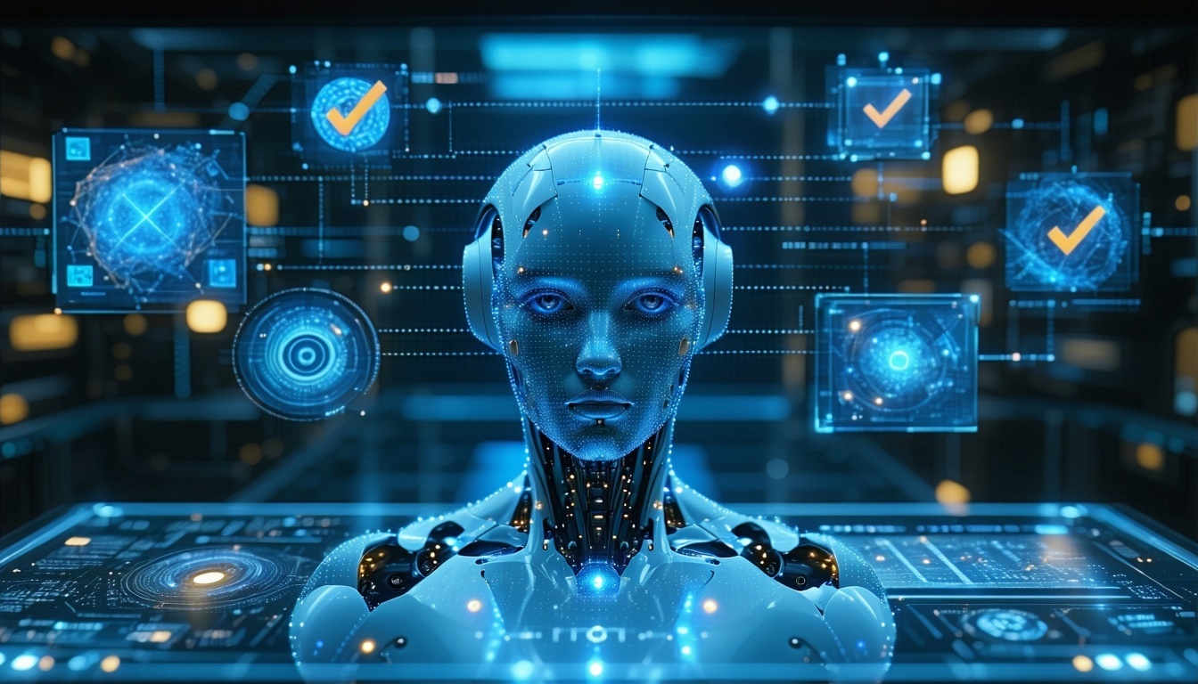 AI system with a verified checkmark